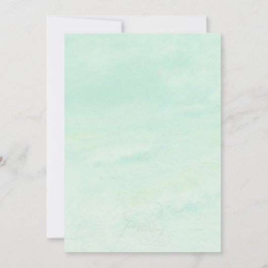 Ocean Wave over de uitnodiging voor het groene huw (Achterkant)