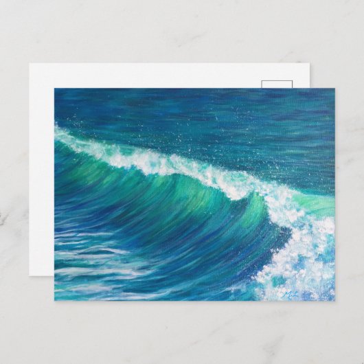 Ocean Wave Painting Briefkaart (Voorkant / Achterkant)