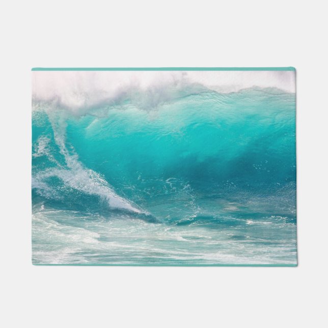 Ocean Wave past Sjabloon Rug Doormat aan Deurmat (Voorkant)