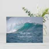 Ocean Wave Pastor Waardering Dank u kaart (Staand voorkant)