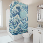 Ocean Wave Serenity Shower Curtain Douchegordijn (In situ)