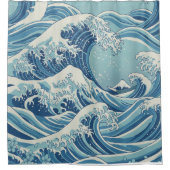 Ocean Wave Serenity Shower Curtain Douchegordijn (Voorkant)
