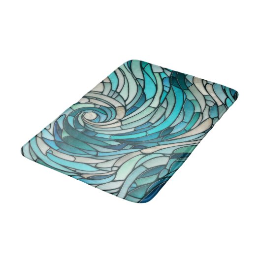 Ocean Wave Spiraal Mozaïek Badmat (Gekanteld)