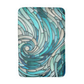 Ocean Wave Spiraal Mozaïek Badmat (Voorkant Verticaal)