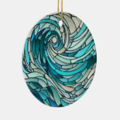 Ocean Wave Spiraal Mozaïek Keramisch Ornament (Rechts)