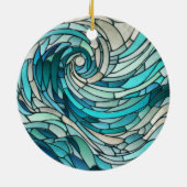 Ocean Wave Spiraal Mozaïek Keramisch Ornament (Achterkant)