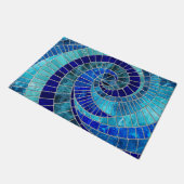 Ocean Wave Spiral mozaïek kunst Deurmat (Schuin)