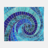 Ocean Wave Spiral mozaïek kunst Fleece Deken (Voorkant (Horizontaal))