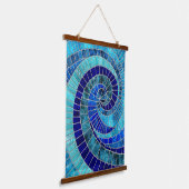 Ocean Wave Spiral mozaïek kunst Hangend Wandkleed (Gebogen)