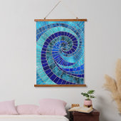 Ocean Wave Spiral mozaïek kunst Hangend Wandkleed (Slaapkamer)
