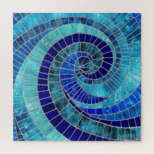 Ocean Wave Spiral mozaïek kunst Legpuzzel (Verticaal)
