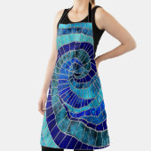 Ocean Wave Spiral mozaïek kunst Schort (Insitu)