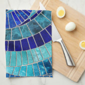 Ocean Wave Spiral mozaïek kunst Theedoek (Quarter Fold)