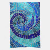 Ocean Wave Spiral mozaïek kunst Theedoek (Verticaal)
