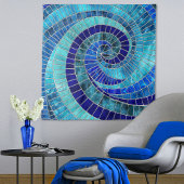 Ocean Wave Spiral mozaïek kunst Wandkleed