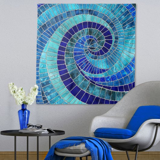 Ocean Wave Spiral mozaïek kunst Wandkleed