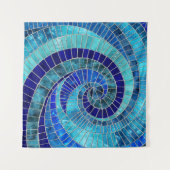 Ocean Wave Spiral mozaïek kunst Wandkleed (Voorkant (horizontaal))