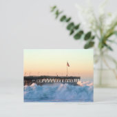 Ocean Wave Storm Pier Briefkaart (Staand voorkant)