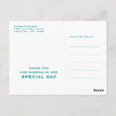 Ocean Wave, Strand bruiloft Dank u Briefkaart (Achterkant)