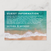 Ocean Wave, Strand bruiloft Detail Informatiekaartje (Voorkant)