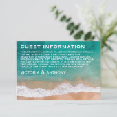 Ocean Wave, Strand bruiloft Detail Informatiekaartje (Staand voorkant)
