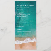 Ocean Wave, Strand Bruiloft Menu (Voorkant)