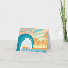 Ocean Wave Summer Clock Kaart
