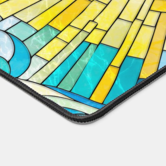 Ocean Wave Sun mozaïek kunst Bureaumat (Hoek)