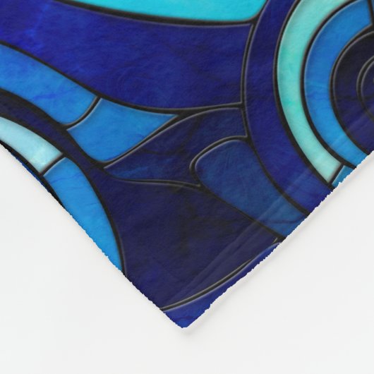 Ocean Wave Sun mozaïek kunst Fleece Deken (Hoek)