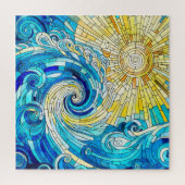 Ocean Wave Sun mozaïek kunst Legpuzzel (Verticaal)