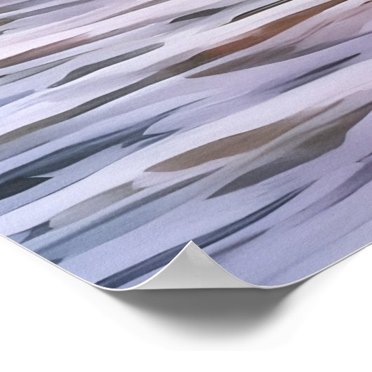 Ocean Wave Sunset Illustrated Art Poster (Hoek)