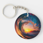 Ocean Wave Sunset Sleutelhanger (Voorkant)