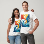 OCEAN Wave Surfer – Retro Surf Lifestyle Art T-shirt (Unisex)