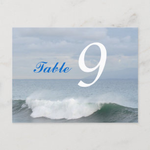Ocean Wave Table Number Card Briefkaart