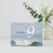 Ocean Wave Table Number Card Briefkaart (Staand voorkant)