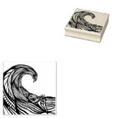 Ocean wave tekening rubberstempel (Gestempeld)
