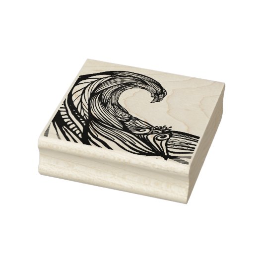 Ocean wave tekening rubberstempel (Stempel)