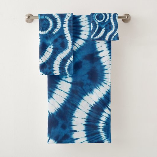 Ocean Wave Tie Dye Design Bad Handdoek (Insitu)