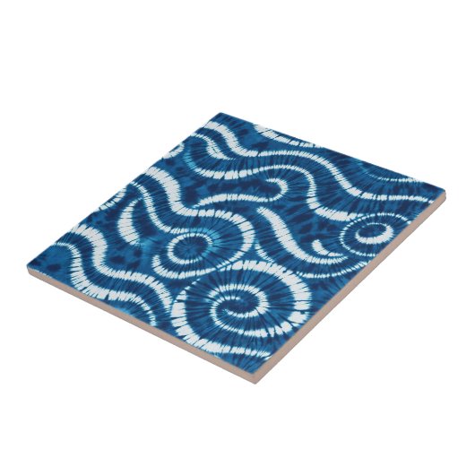 Ocean Wave Tie Dye Design Tegeltje (Zijkant)