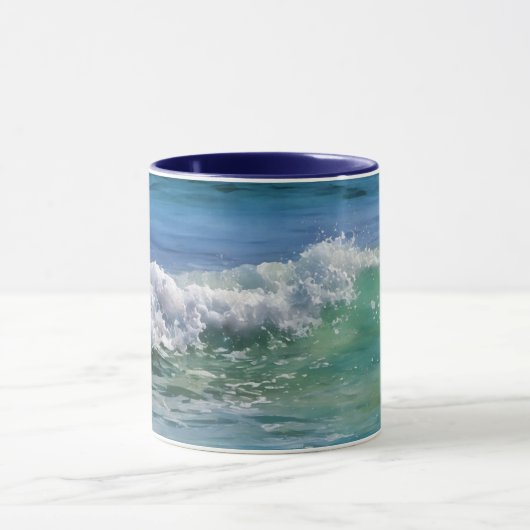 Ocean Wave Tropical Beach Art Mok Cup (Midden)