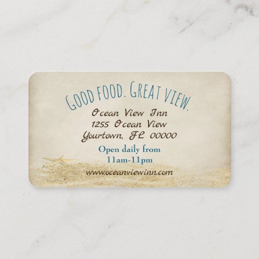 Ocean Wave Visitekaartje (Achterkant)