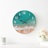 Ocean Wave Wall Clock – Sand and Sea Beach Home De Grote Klok (Huis)