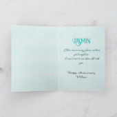 Ocean Wave Waterverf Custom Text Jubileum Kaart (Binnen)