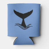 Ocean Wave Whale Tail Silhouette Blikjeskoeler (Voorkant)