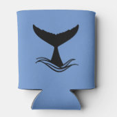 Ocean Wave Whale Tail Silhouette Blikjeskoeler (Achterkant)