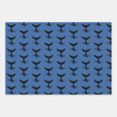 Ocean Wave Whale Tail Silhouette Inpakpapier Vel (Voorkant 2)