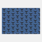 Ocean Wave Whale Tail Silhouette Inpakpapier Vel (Voorkant 3)