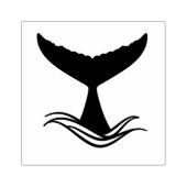 Ocean Wave Whale Tail Silhouette Rubberstempel (Afrduk)