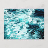 Ocean Wave Zee Schuimwater Textuur Briefkaart (Voorkant)