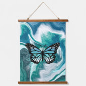 Ocean Waves Abstracte Butterfly Art Hangend Wandkleed (Voorkant)
